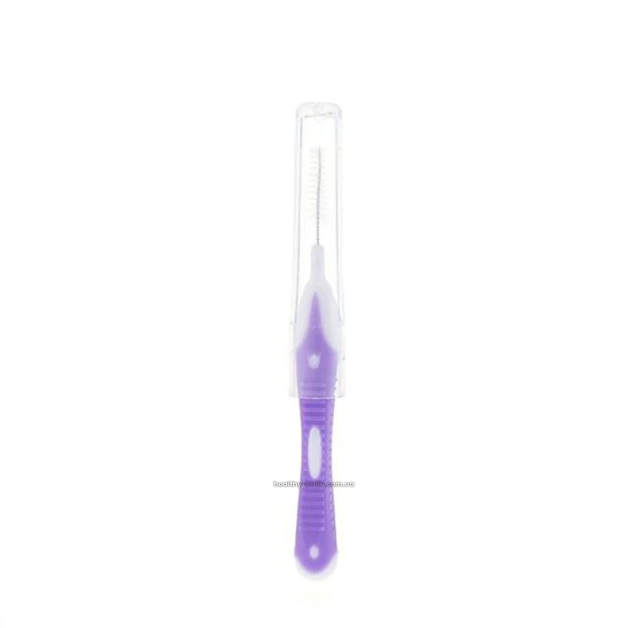 Set Orthodontic toothbrush for braces + interdental brush, Violet